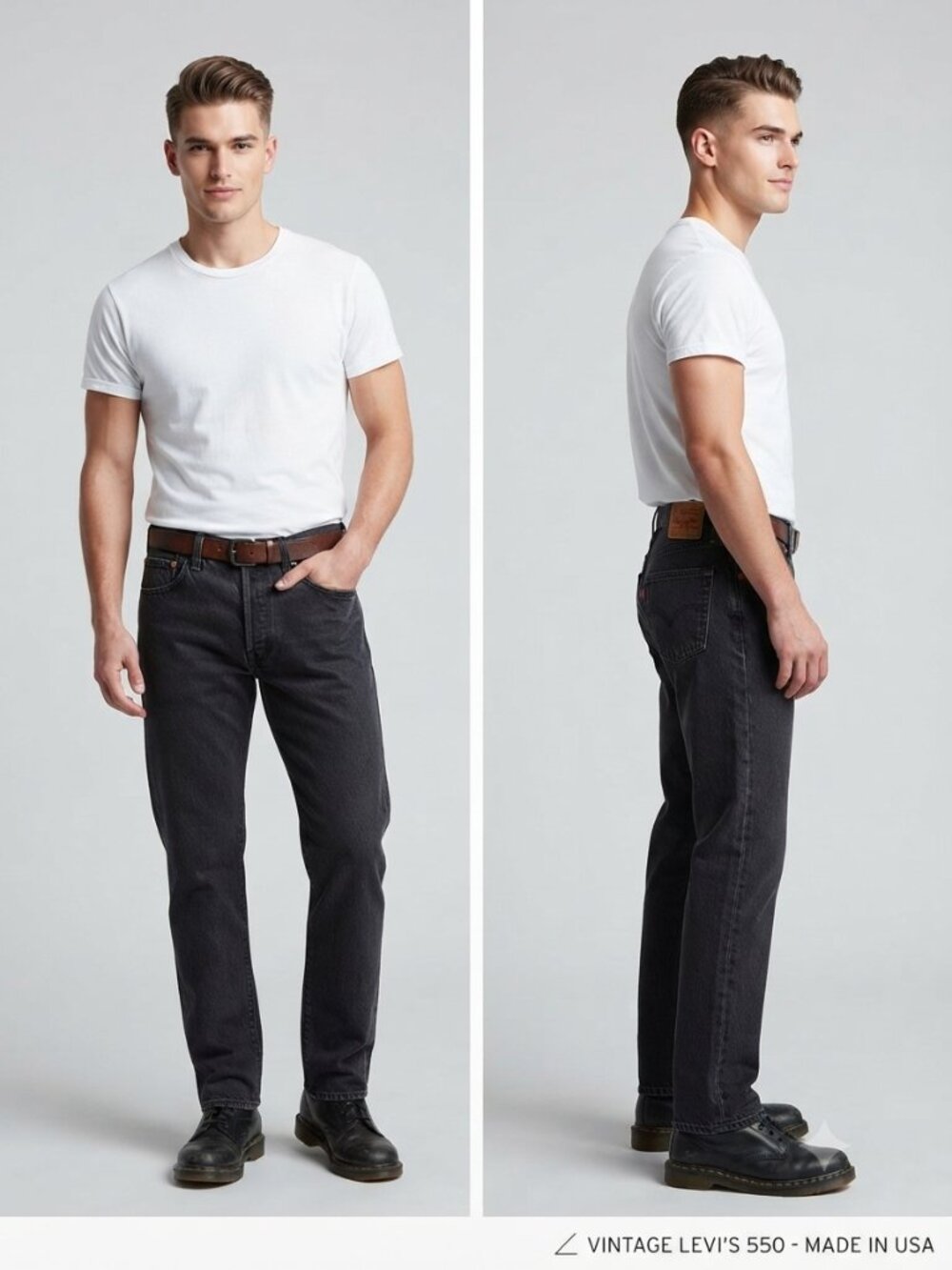 Levi's 550 Vintage Black Relaxed Fit Made in USA Men's Jeans - Size 29